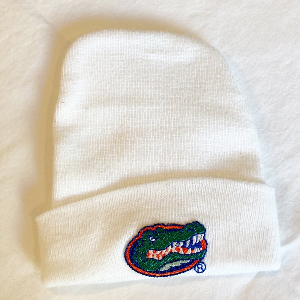 Newborn baby University of Florida gator beanie